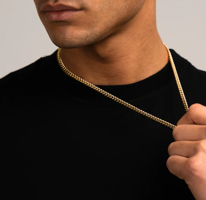 Collana Cuban Link in Oro per Uomini - Catena Robusta in Acciaio Inossidabile