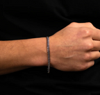 Bracciale Cuban Link in Argento per Uomini - Bracciale a Maglia Spessa