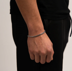Bracciale Cuban Link in Argento per Uomini - Bracciale a Maglia Spessa