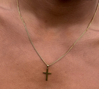 Collana da Uomo con Croce - Collana a Maglia in Acciaio Inossidabile