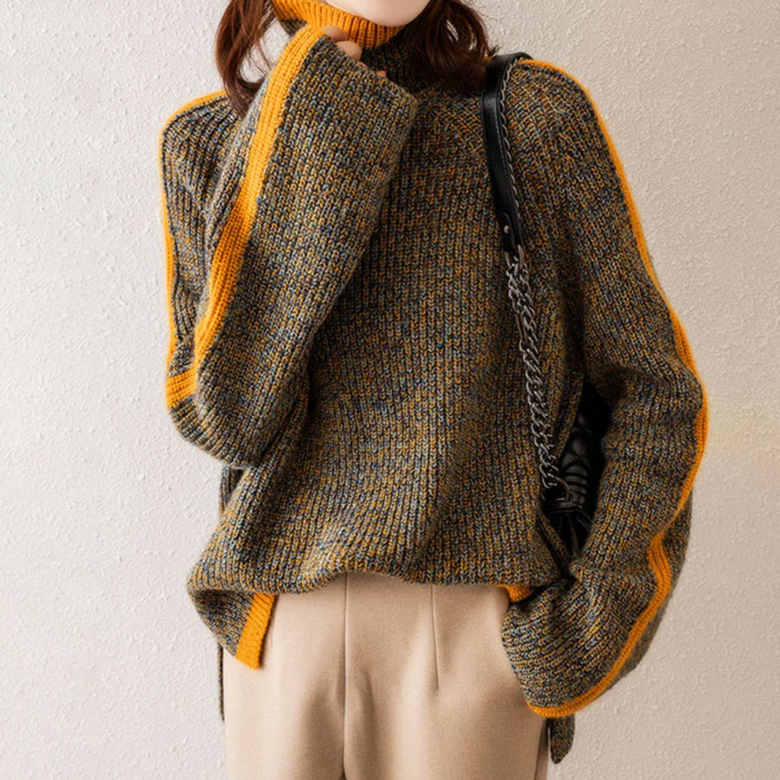 EVA I Pullover con colletto alto