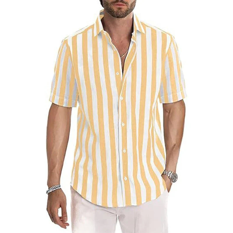 Zalecta | Camicia a Strisce Riviera Maniche Corte