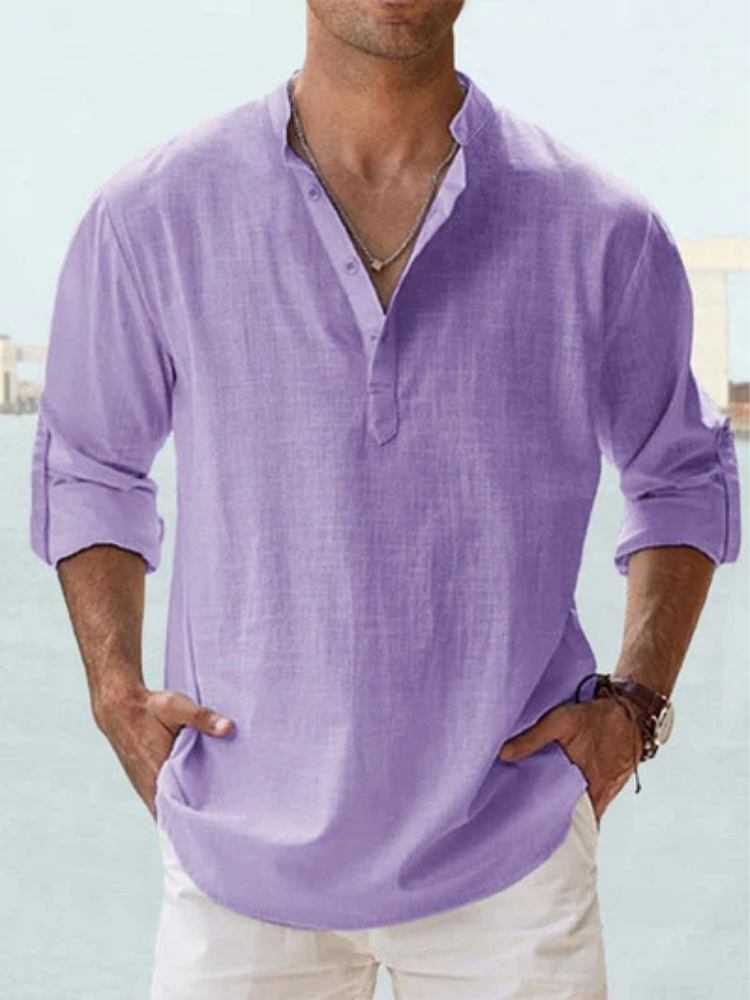 Daniel | Camicia estiva in lino mediterraneo