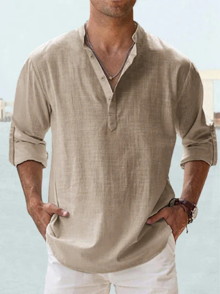 Daniel | Camicia estiva in lino mediterraneo