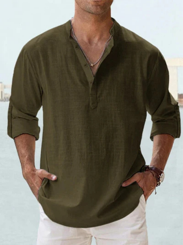 Daniel | Camicia estiva in lino mediterraneo