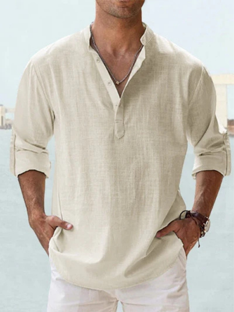 Daniel | Camicia estiva in lino mediterraneo