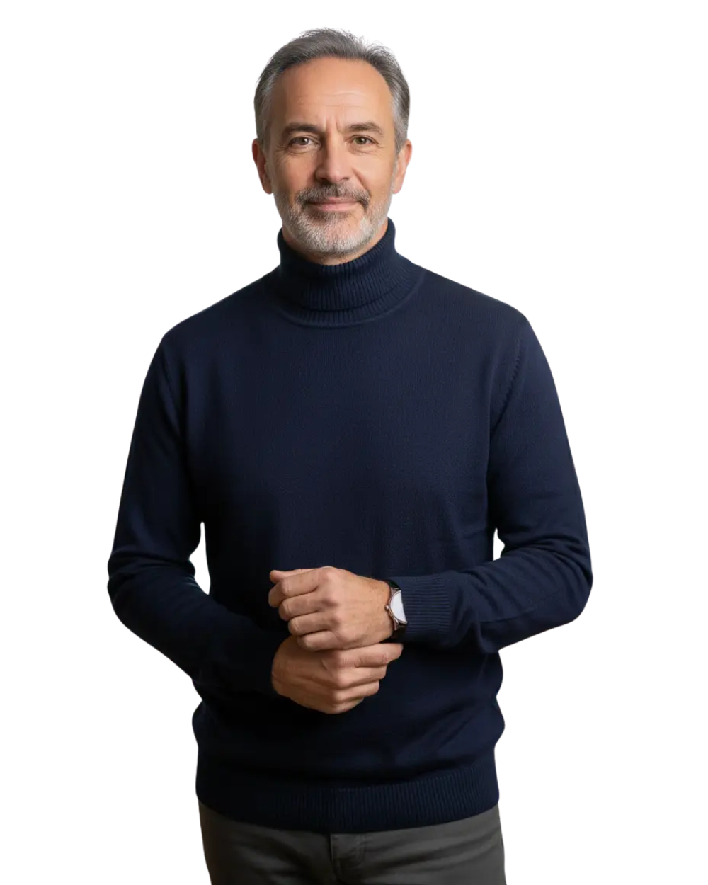 Monte Carlo Premium Collo Alto Uomo - Maglione Fine con Collo Alto