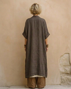 Juliette | Completo tre pezzi nomade bohémien grigio scuro e marrone con motivo tribale