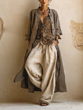 Laurence | Completo tre pezzi in lino e cotone dal fascino bohemien naturale