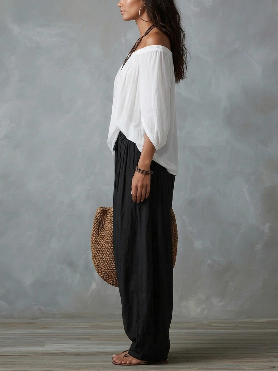 Aaliyah™ | Completo fluido spalle scoperte