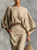 Faye – Set Due Pezzi Fluttuante con Gonna Elegante