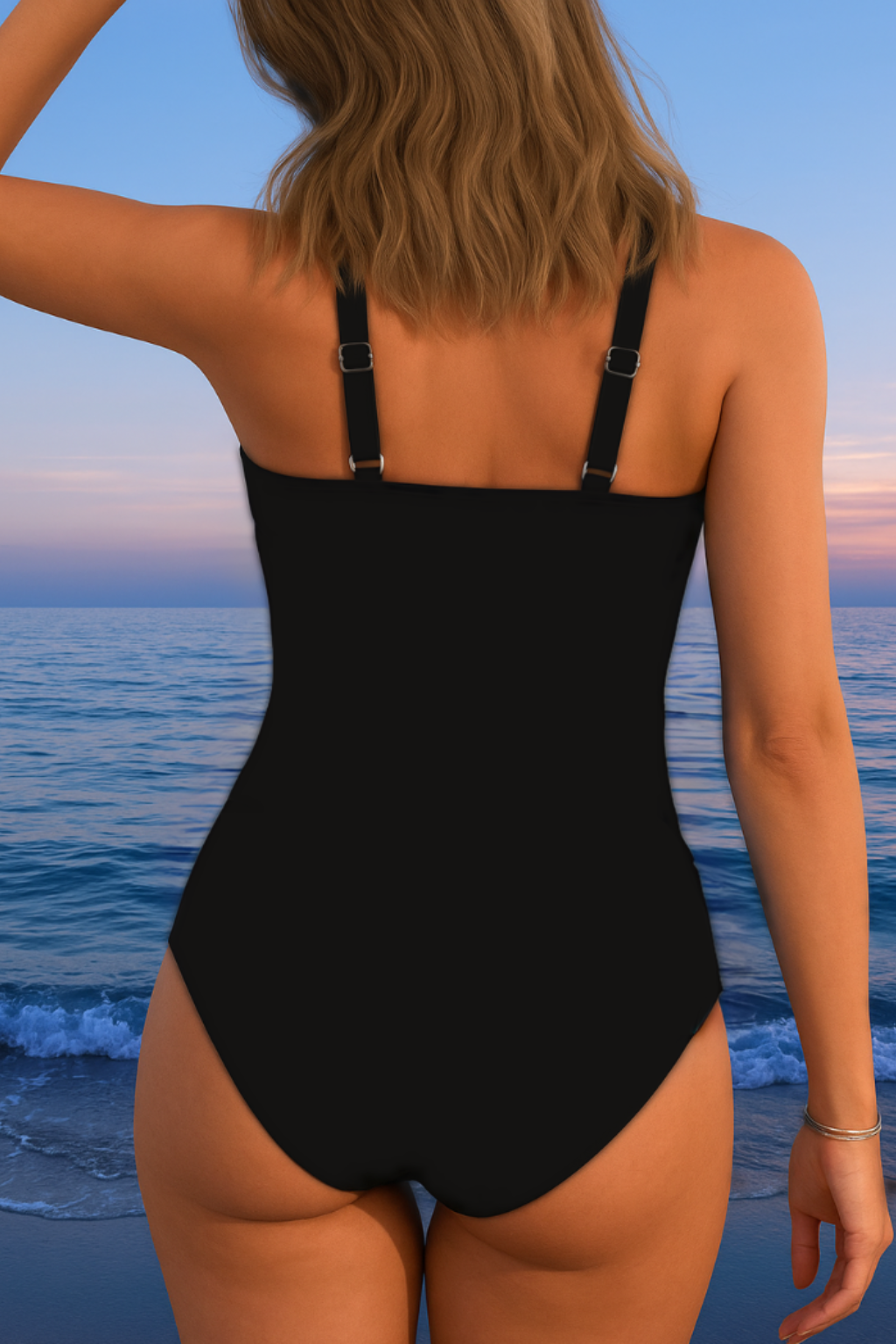 Costume da bagno avvolgente di lusso con stampa colorata