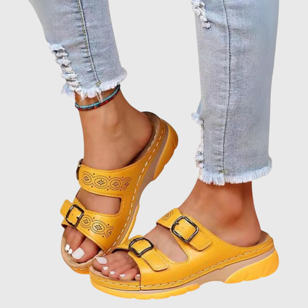 Diora™ | Sandali in pelle ortopedici