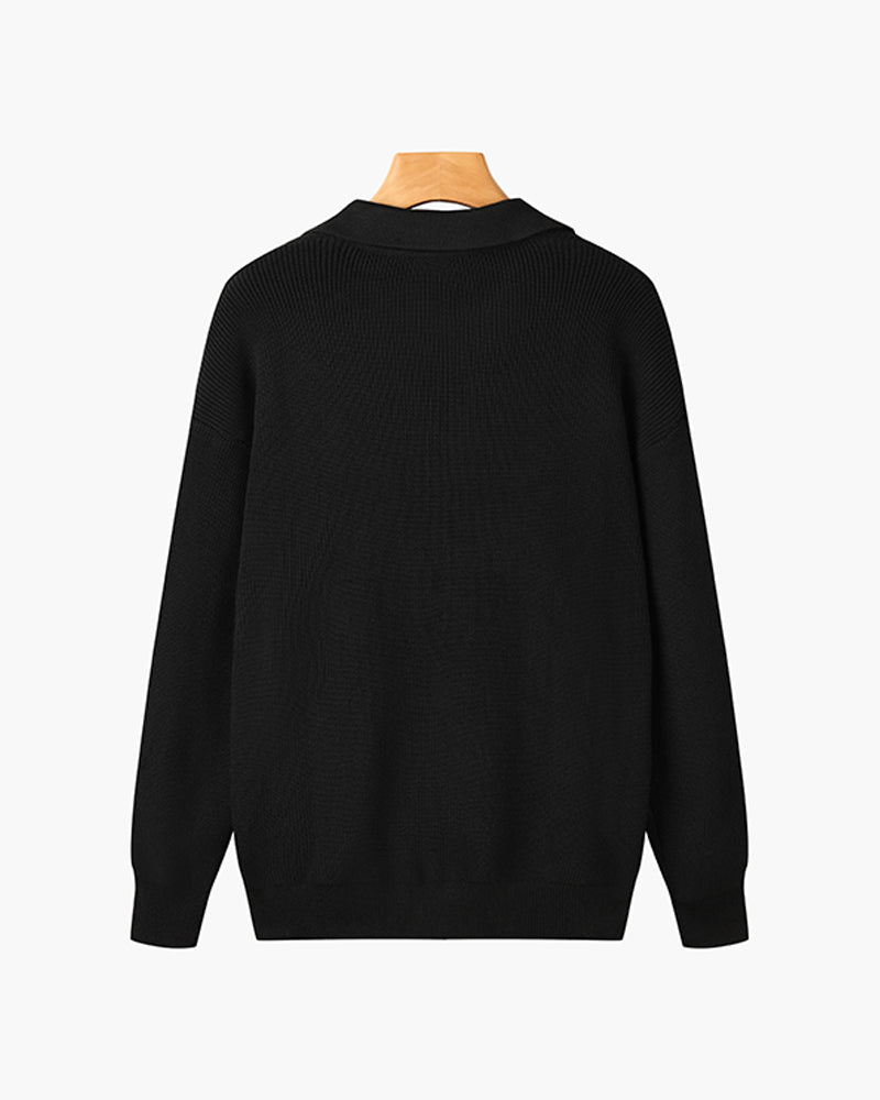 Arno | Maglione in Cotone con Mezza Zip