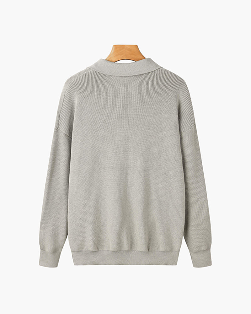 Arno | Maglione in Cotone con Mezza Zip