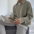 Arno | Maglione in Cotone con Mezza Zip