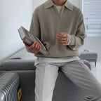 Arno | Maglione in Cotone con Mezza Zip