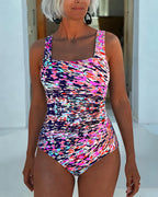 Heather | Costume intero con spalline e stampa