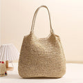Manuela | Borsa a Tracolla in Paglia Intrecciata - Naturale Chiaro