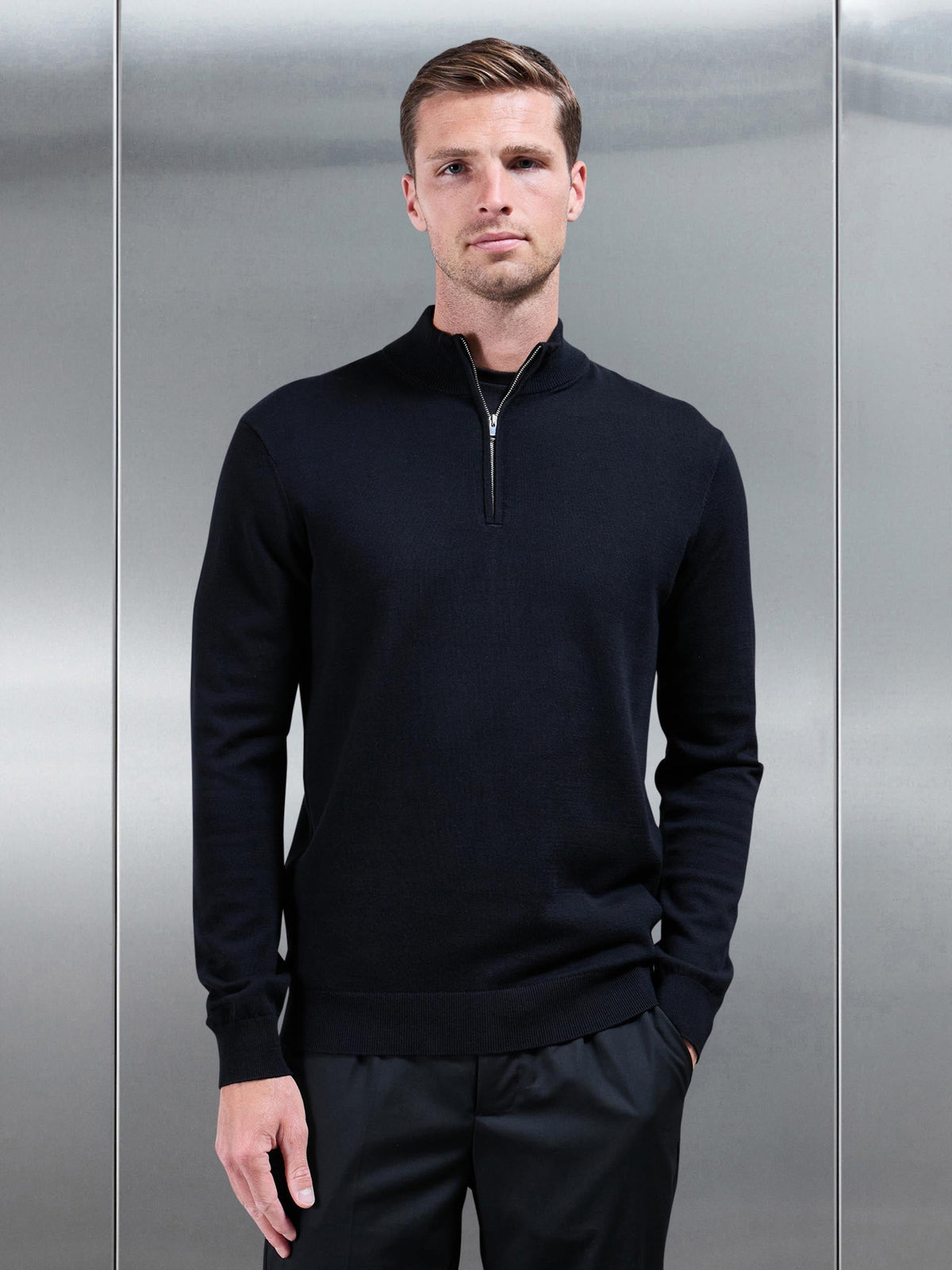 Laurent | Maglione Mezza Zip Elegante