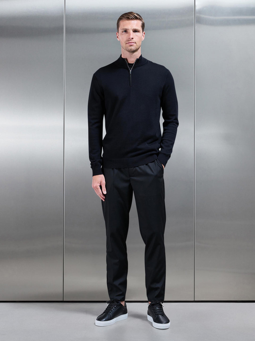 Laurent | Maglione Mezza Zip Elegante