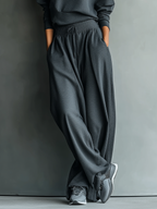 Completo Strick Pantaloni Larghi