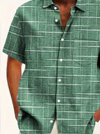 Camicia Haroyan con motivo a righe a quadri alla moda