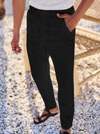 NICHOLS | PANTALONI LARGHI IN LINO CON CORDINO