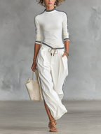 Set Sportivo Pantaloni Larghi con Corda