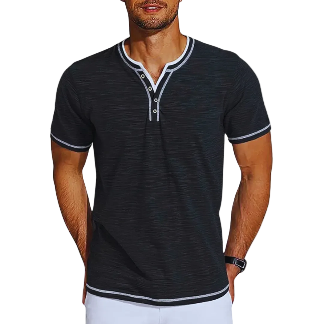Finn | T-shirt Henley Elegante