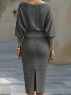 Alice | Abito midi drappeggiato bianco
