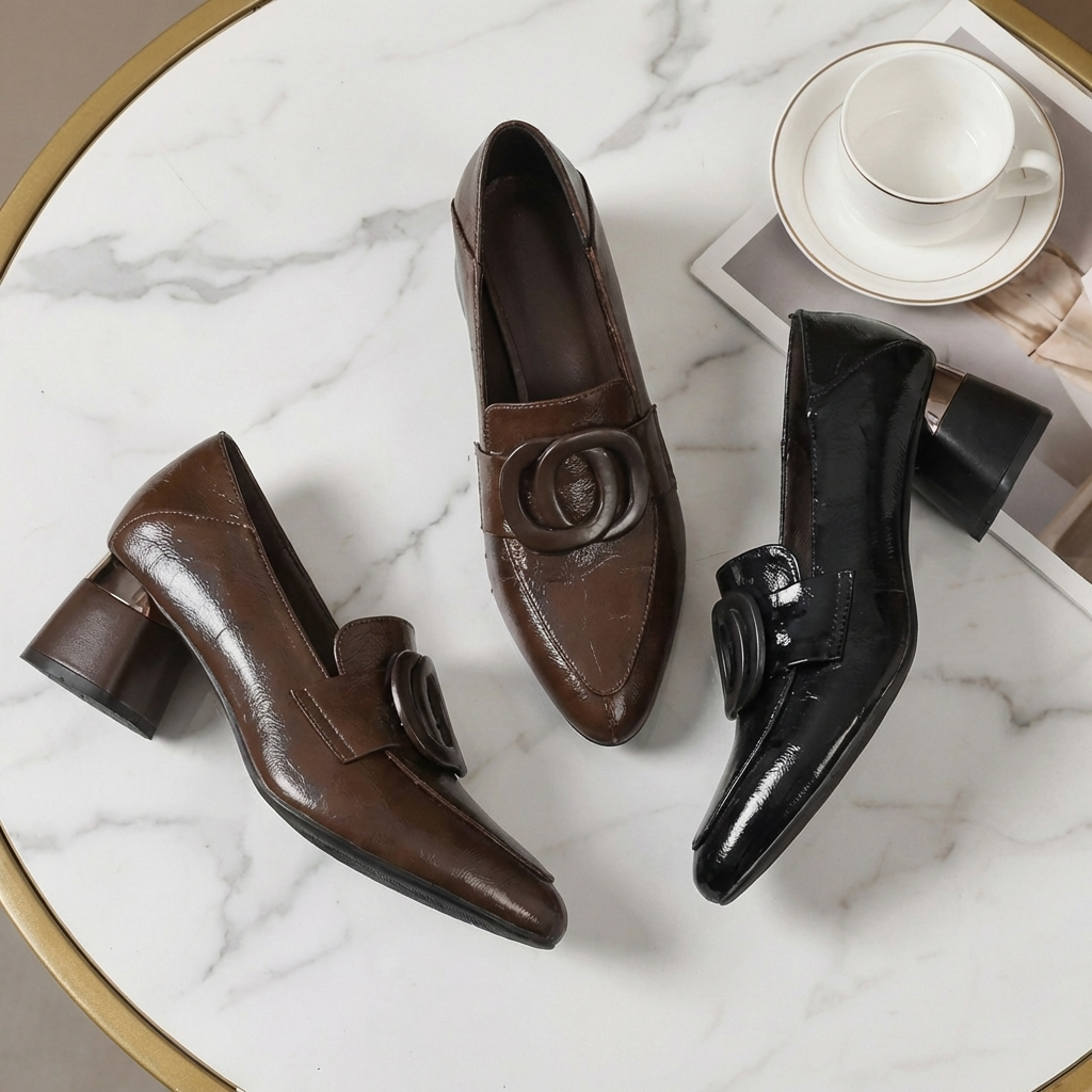 Valora Leder Loafer Tacco