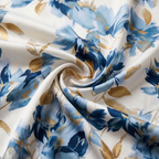 Denise | Abito Midi Floreale Incrociato con Vita Arricciata