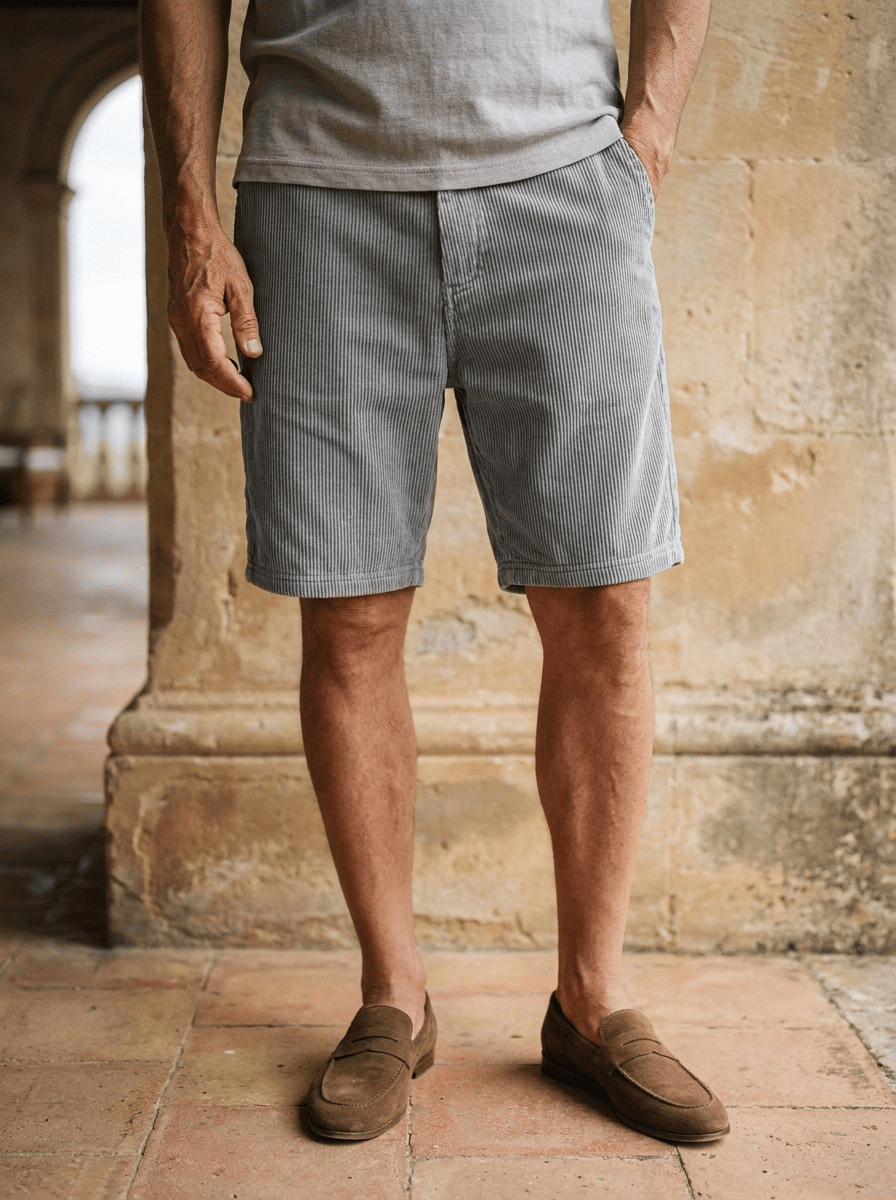 Matteo | Pantaloni Corti di Velluto a Coste Luxe