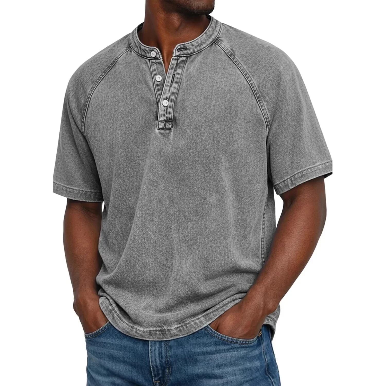 Zalecta | Maglietta Henley Vintage