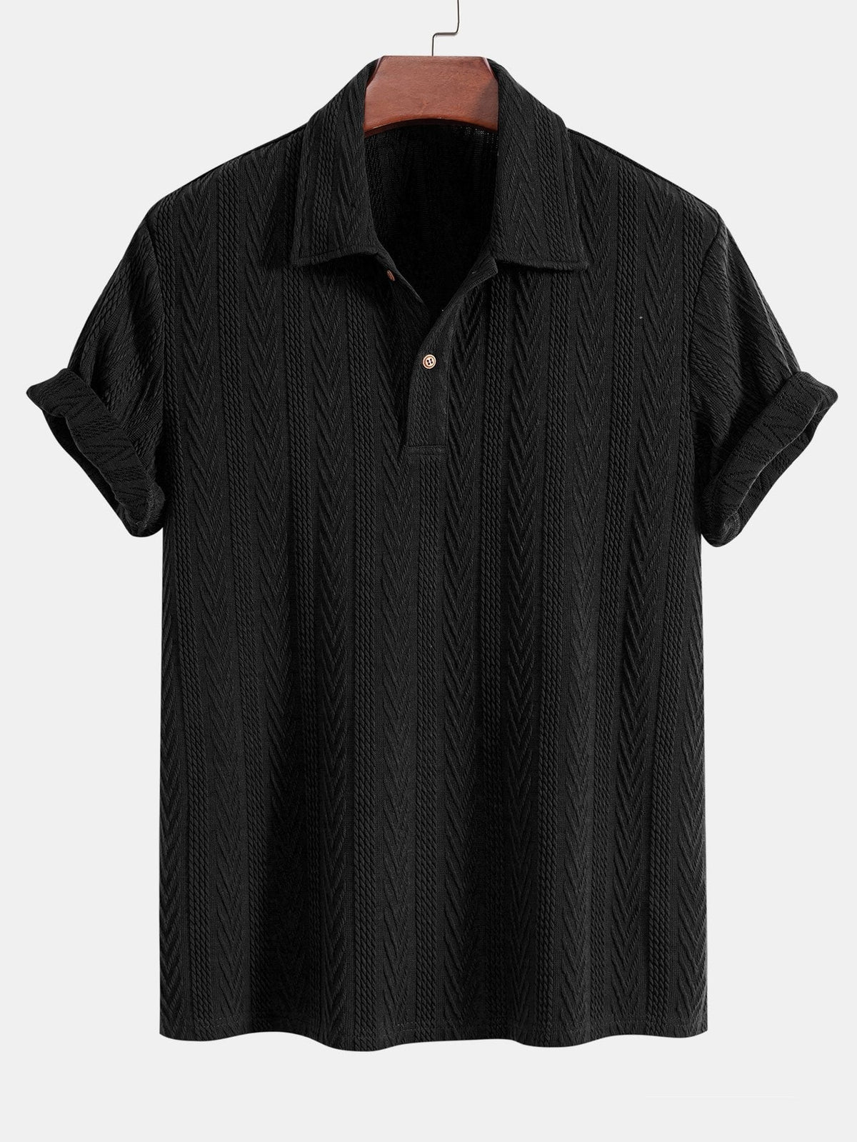 Polo Jacquard Geometrico In Maglia