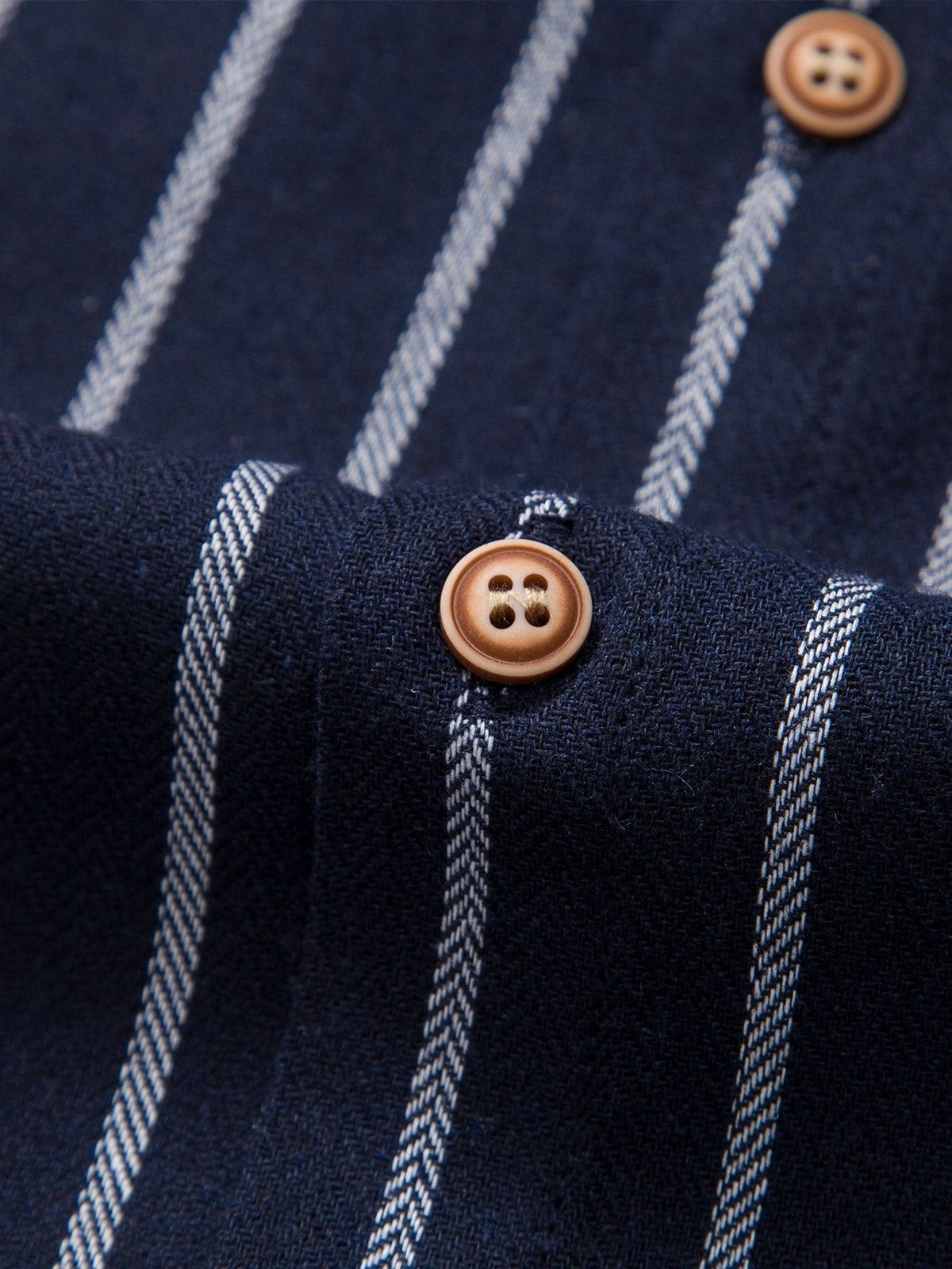 Camicia a Righe in Mix di Cotone con Bottoni