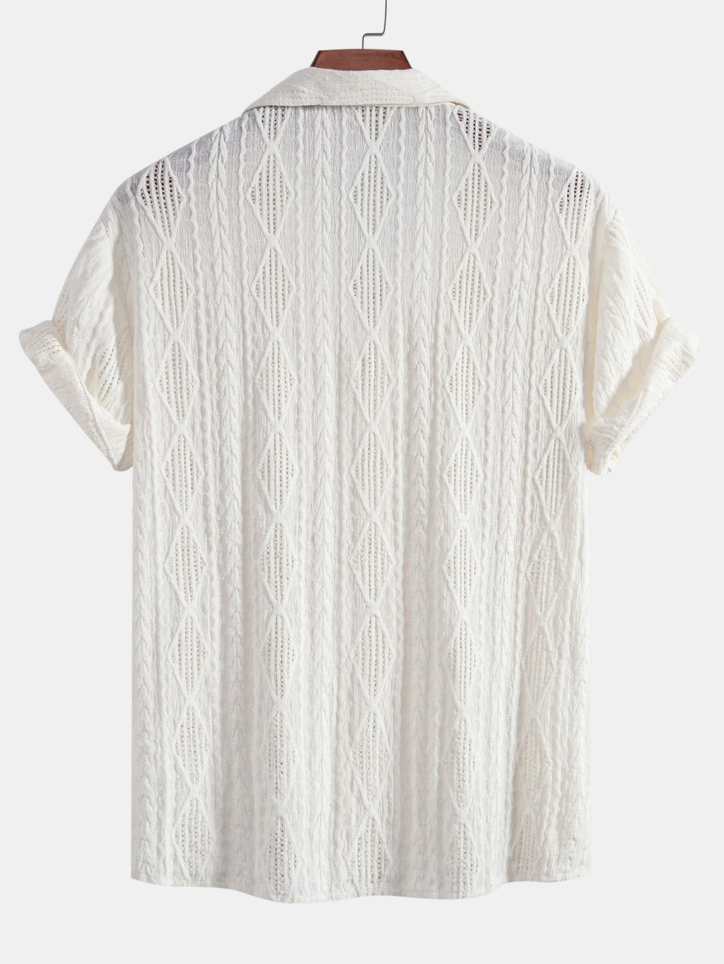 Camicia Cubana Jacquard Geometrico