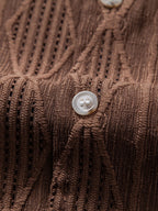 Camicia Cubana Jacquard Geometrico