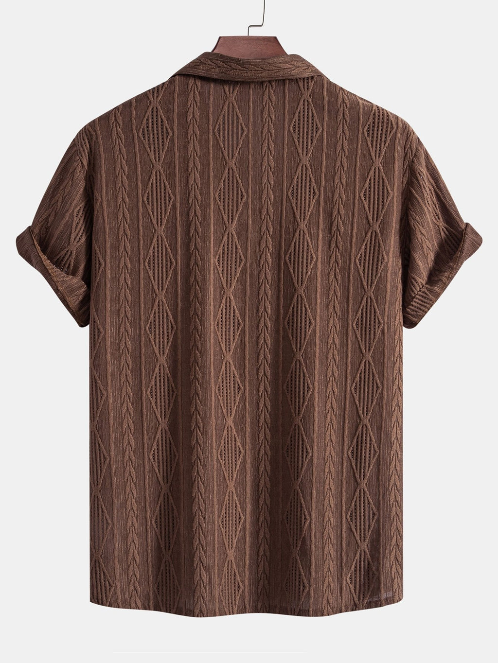 Camicia Cubana Jacquard Geometrico