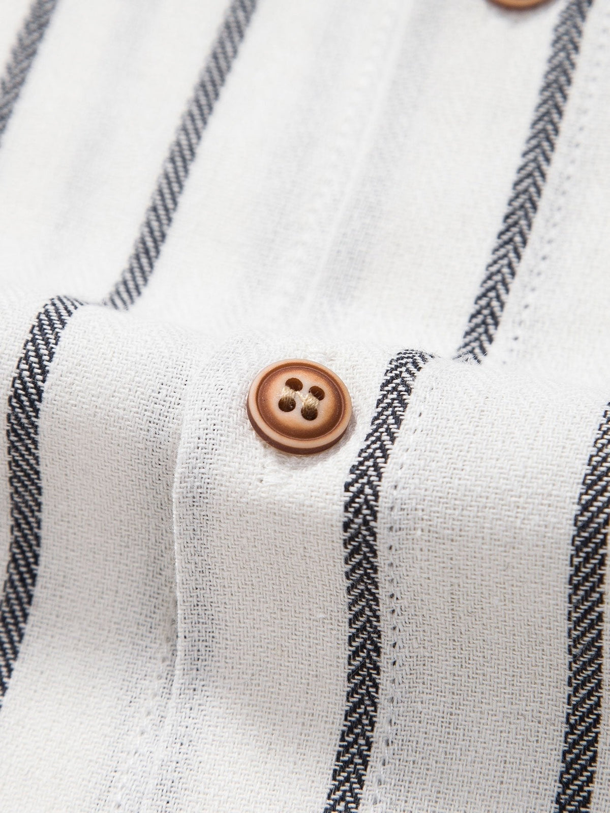 Camicia a Righe in Mix di Cotone con Bottoni