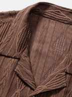 Camicia Cubana Jacquard Geometrico