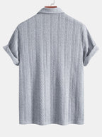 Polo Jacquard Geometrico In Maglia