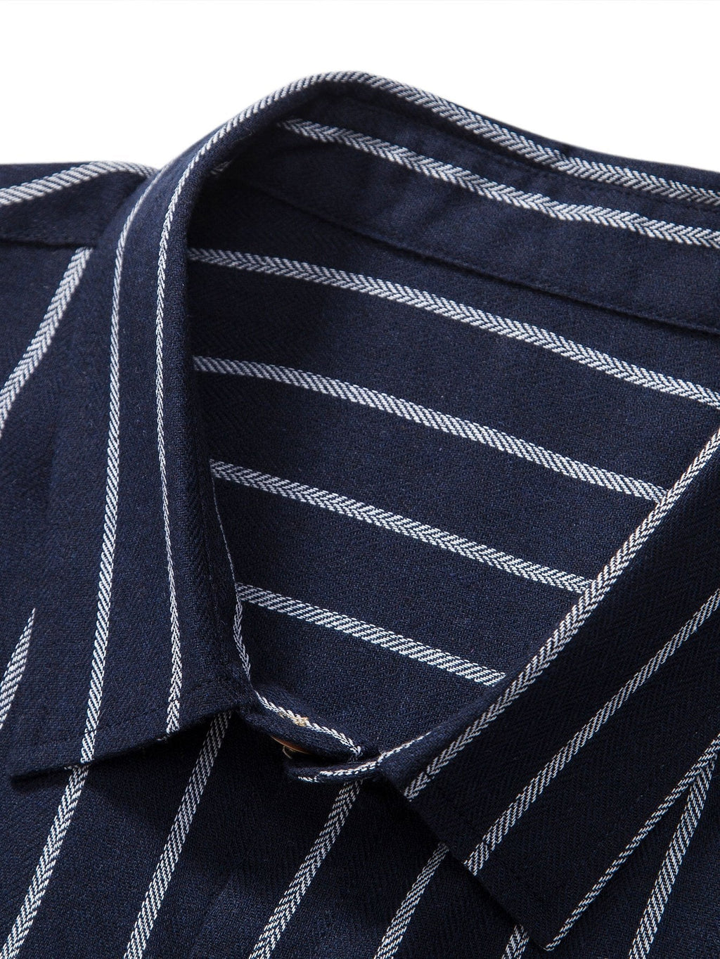 Camicia a Righe in Mix di Cotone con Bottoni