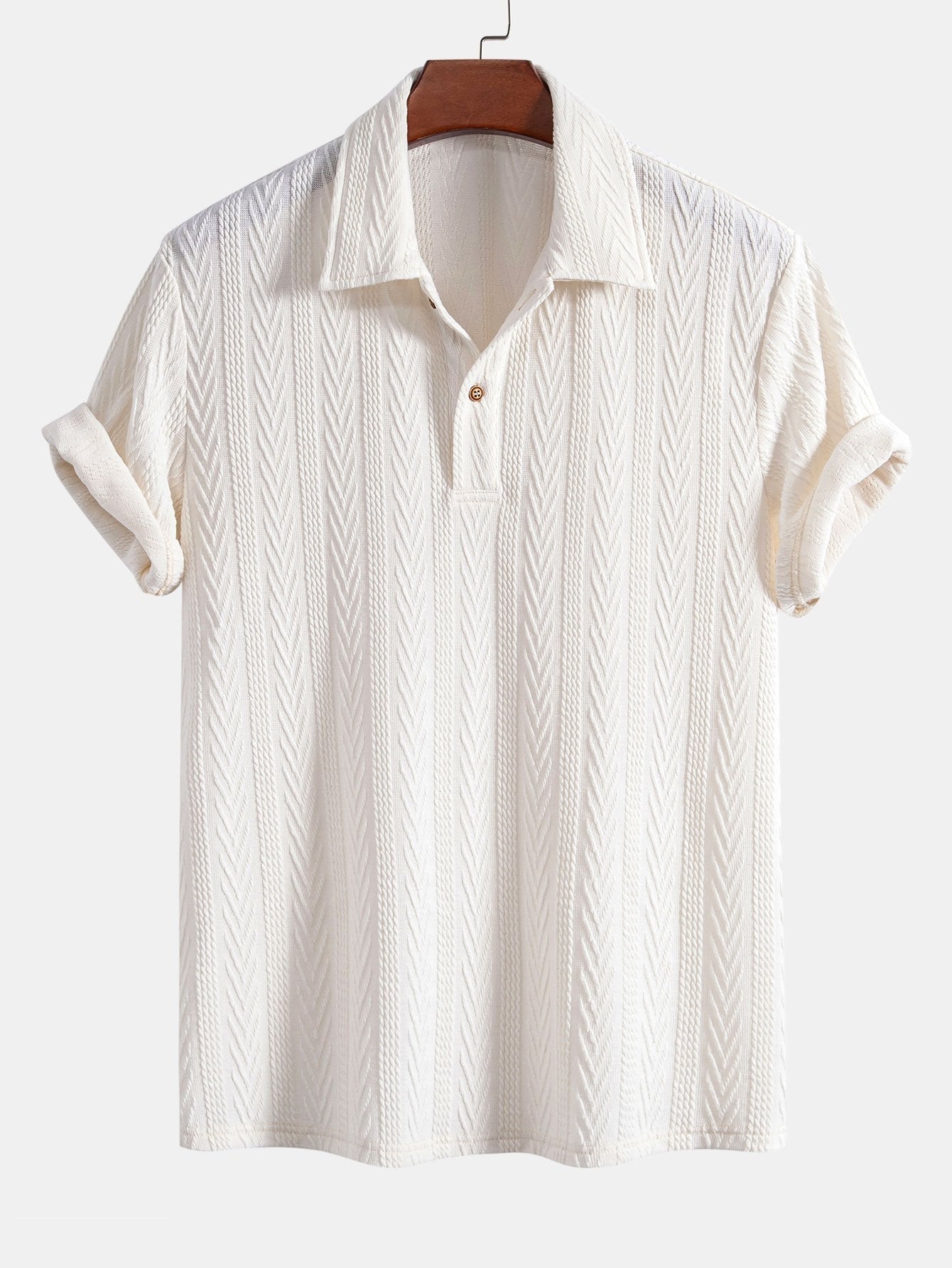 Polo Jacquard Geometrico In Maglia