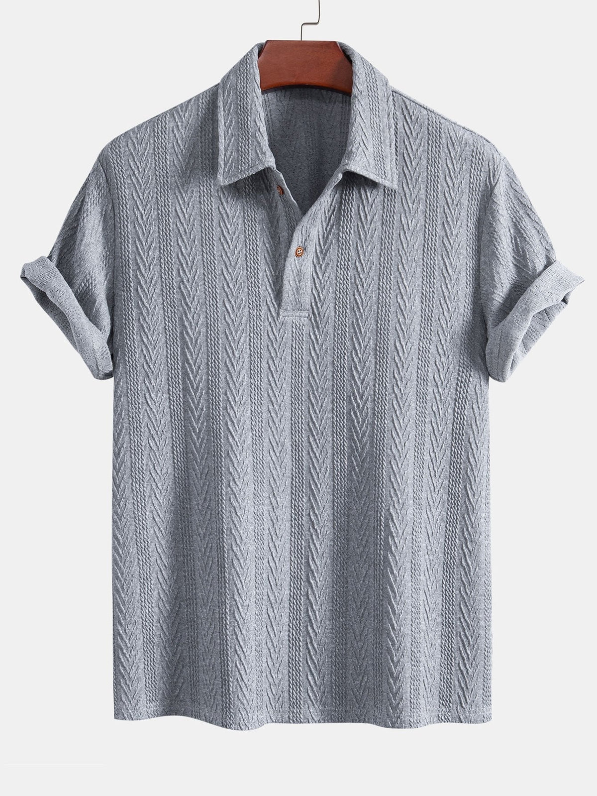 Polo Jacquard Geometrico In Maglia