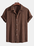 Camicia Cubana Jacquard Geometrico