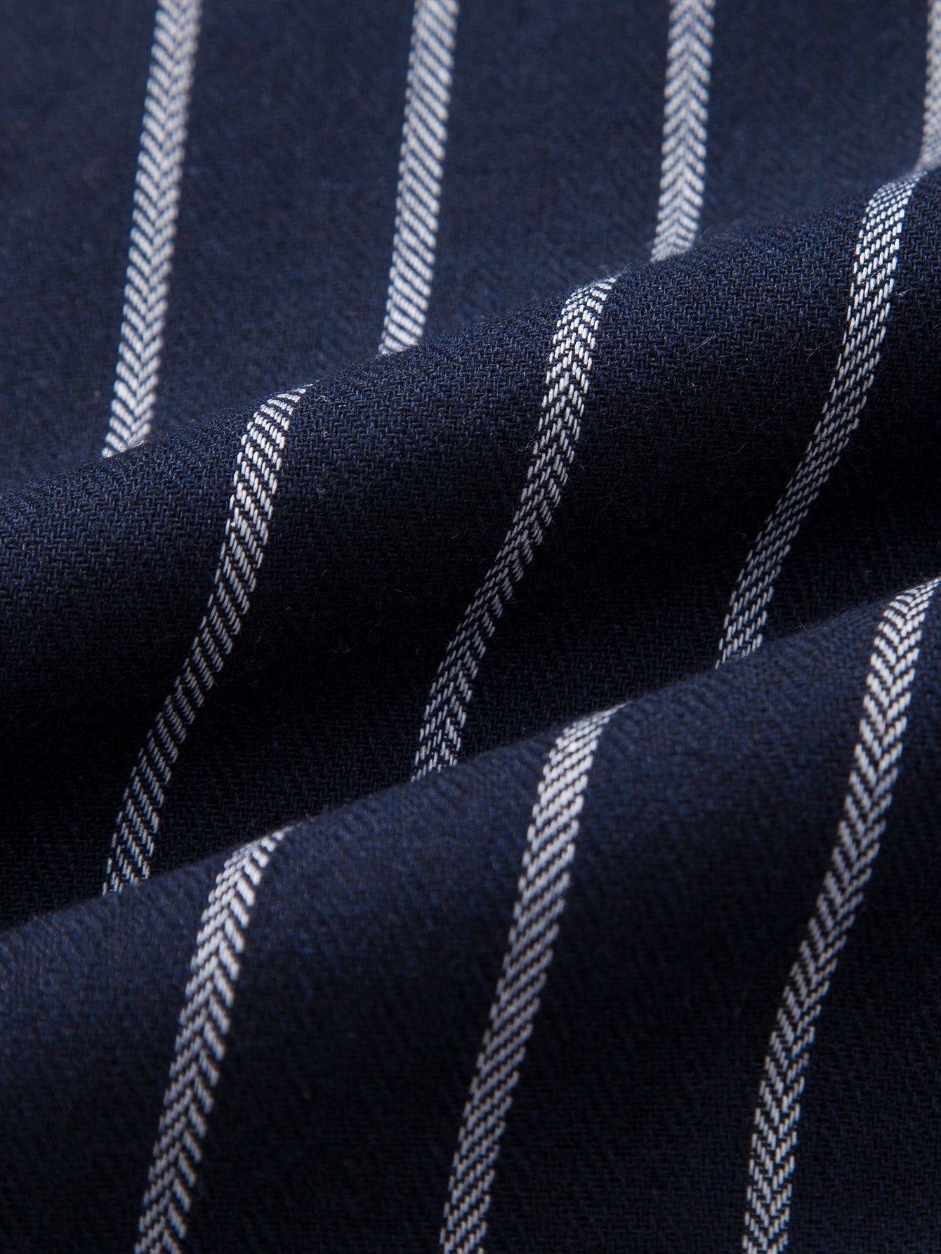 Camicia a Righe in Mix di Cotone con Bottoni