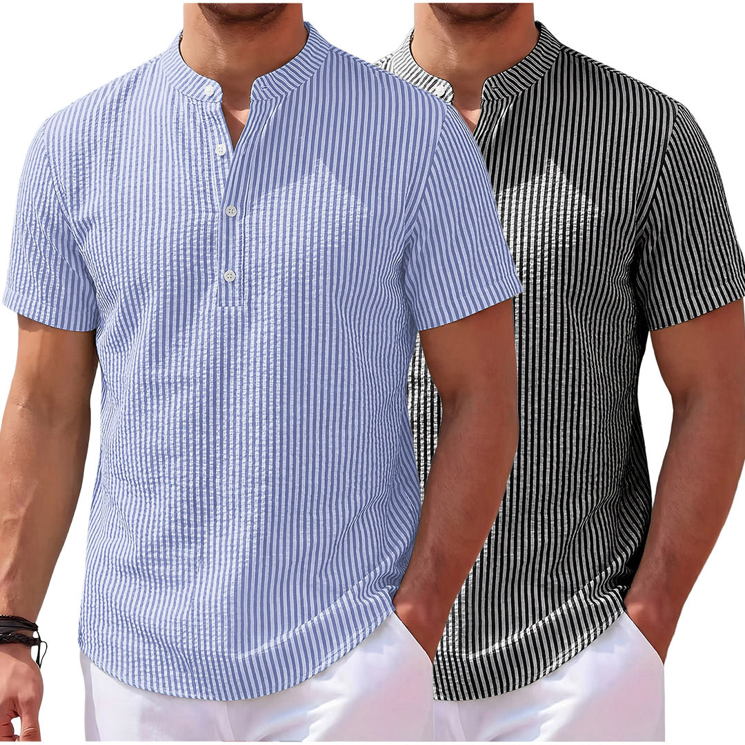 Koen | Camicia Henley a Righe