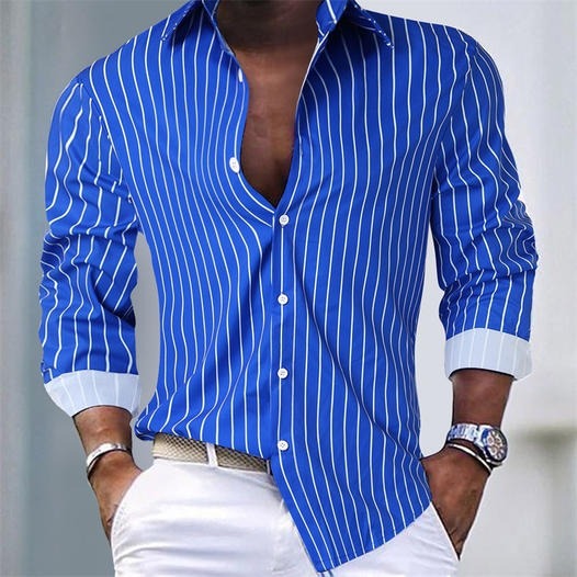 Maurits | Camicia a righe con maniche lunghe